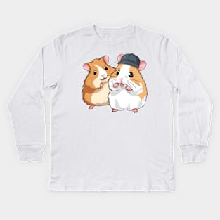 cute hamster friends Kids Long Sleeve T-Shirt